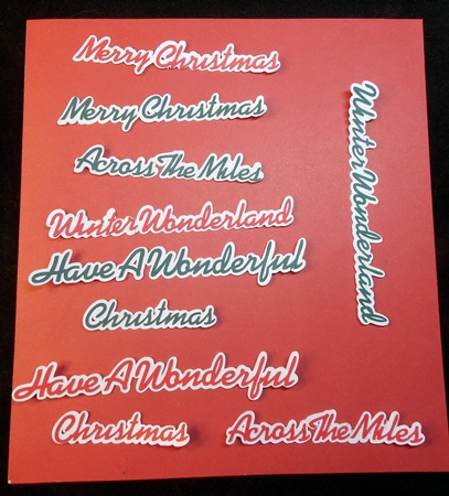 Christmas Words And Sentiments Assortment With Backers by Susan Mehlbaum