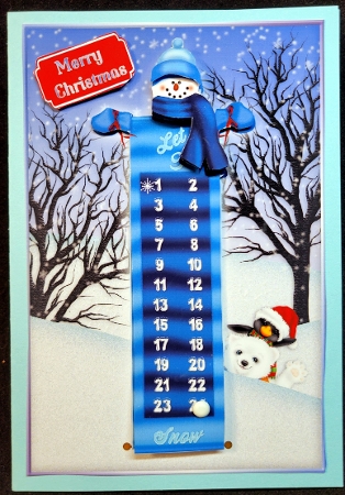 Out in the snow countdown blue by Susan Mehlbaum