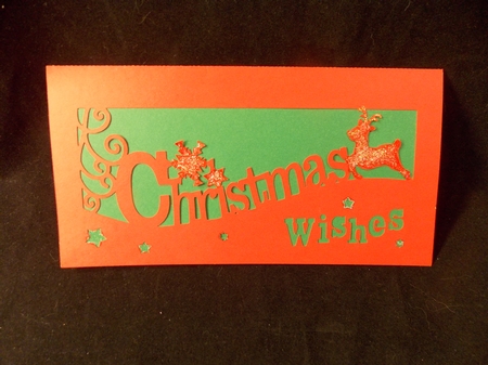 Christmas Wishes Aperture Card by Susan Mehlbaum