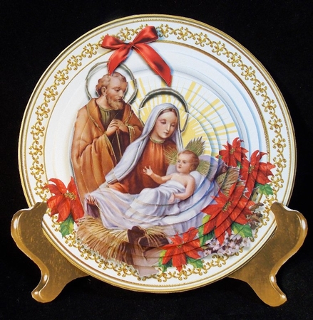 Christmas Plate with Stand.Mini Kit.1 by Susan Mehlbaum