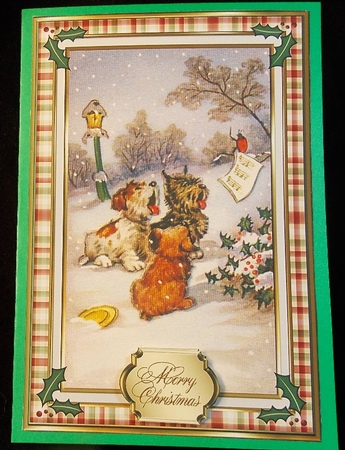 Carol Singing Vintage Christmas Topper by Susan Mehlbaum