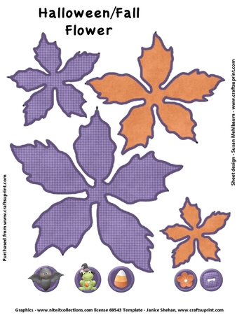 3D PAPER FLOWER TEMPLATES 6 - CU4CU  by Susan Mehlbaum