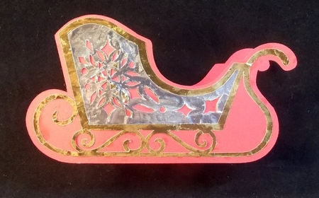 995 Christmas Sleigh Treat Box or Topper by Susan Mehlbaum