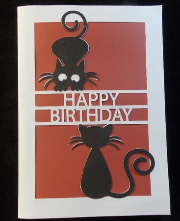 Cat Happy Birthday Card by Susan Mehlbaum