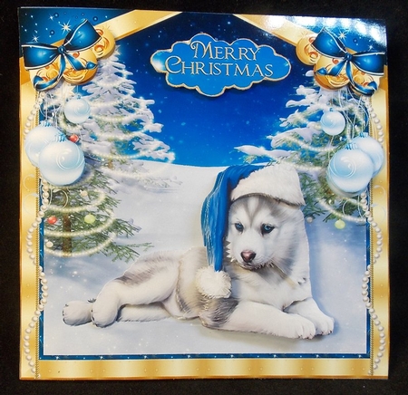 Christmas Husky Puppy in the Snow Mini Kit by Susan Mehlbaum