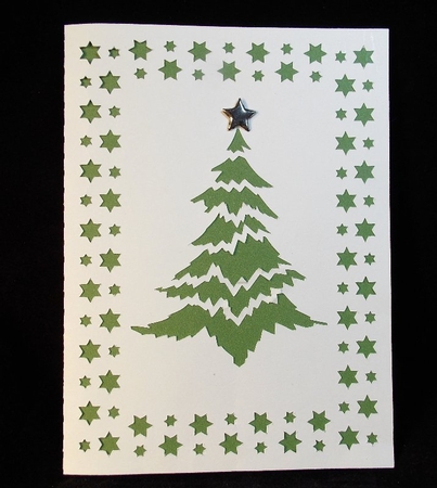 CHRISTMAS TREE FRAMED CARD 4 by Susan Mehlbaum