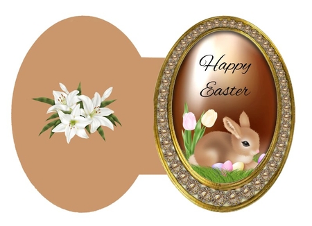 Jewel Framed Easter Egg and Sentiment Ribbon Set by Susan Mehlbaum