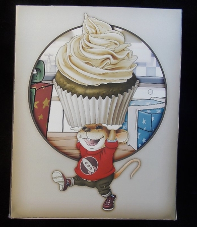 Mr Cup Cake Mouse (Chocolate) Mini Gift Bag by Susan Mehlbaum