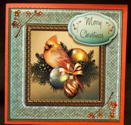 Christmas Cardinal Topper by Susan Mehlbaum