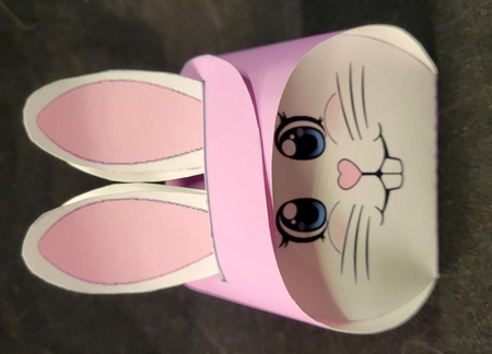 GIRL BUNNY EASTER SPRING FAVOR BOX  by Susan Mehlbaum
