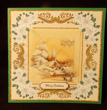 Christmas Silent Night White Poinsettia Topper by Susan Mehlbaum