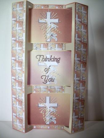 Thinking of You 3 Panel Fold Back Card by Susan Mehlbaum