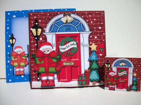 3D Santa's Present Christmas Door Countdown Animated Card by Susan Mehlbaum