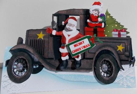 Standup Mini Kit - Santa?s Rustry Truck #1 by Susan Mehlbaum