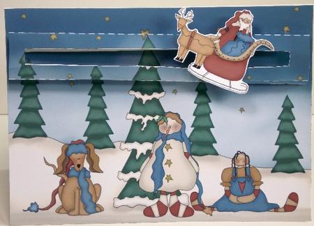 Santa and Sleigh Christmas Penny Slider by Susan Mehlbaum