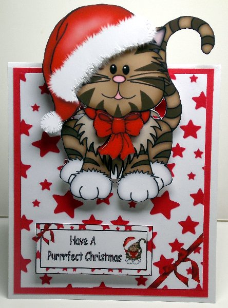Over the Edge Christmas Cat by Susan Mehlbaum