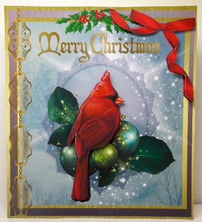 Beautiful Red Cardinal at Christmas by Susan Mehlbaum