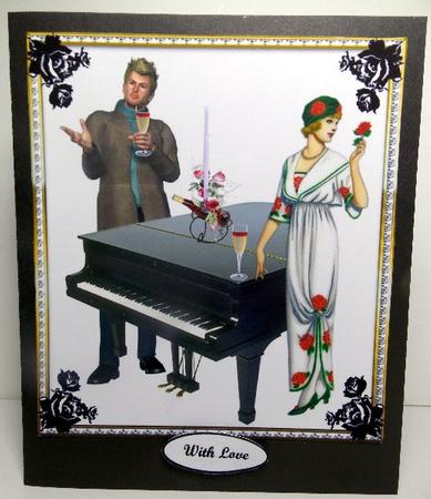 Mr. Piano Man Sorry I Forgot Your Birthday Card Top & Insert by Susan Mehlbaum
