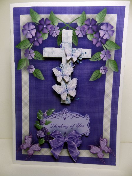 Easter Cross or Sympathy Card Front & Decoupage by Susan Mehlbaum