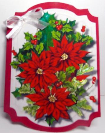Print, Cut, and Fold Poinsettias and Holly  by Susan Mehlbaum