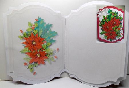 Incert Brackrt with Poinsetias and Holly  by Susan Mehlbaum