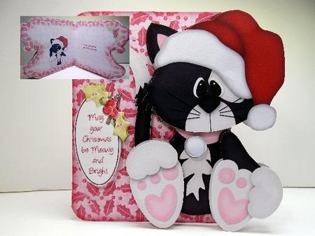 A Purr-fect Christmas Shaped Fold Card Kit by Susan Mehlbaum
