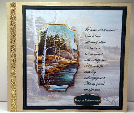 River Banks Card with Topper and Shaped Layers by Susan Mehlbaum