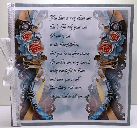 Side Stacker Blue Rose by Susan Mehlbaum