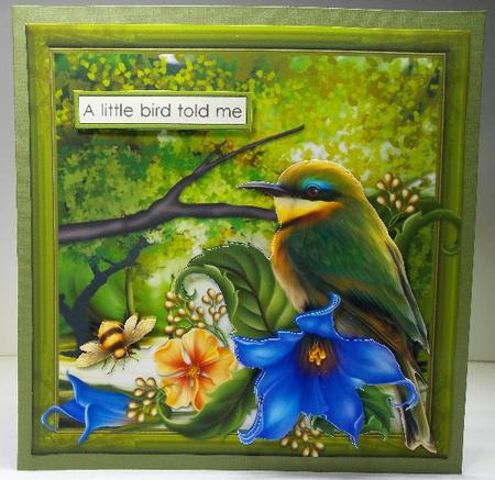Green French Card Front by Susan Mehlbaum