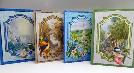 Wild Bird Scene Toppers by Susan Mehlbaum