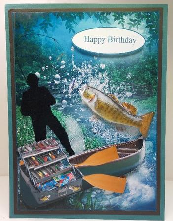 Caught the Big One Fishibg Topper with Decoupage by Susan Mehlbaum