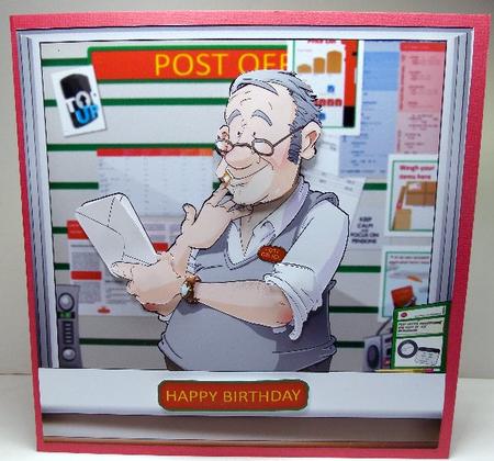 Post Office Dude 8x8 Quick Card by Susan Mehlbaum