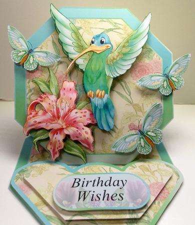 Hummingbird Mini Easel Card Kit by Susan Mehlbaum
