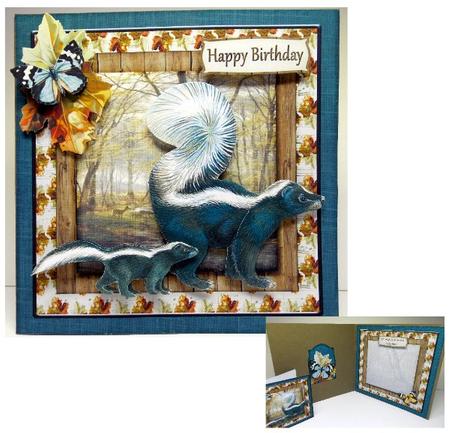 Cardtopper Stinkin Cute Skunk 399 by Susan Mehlbaum