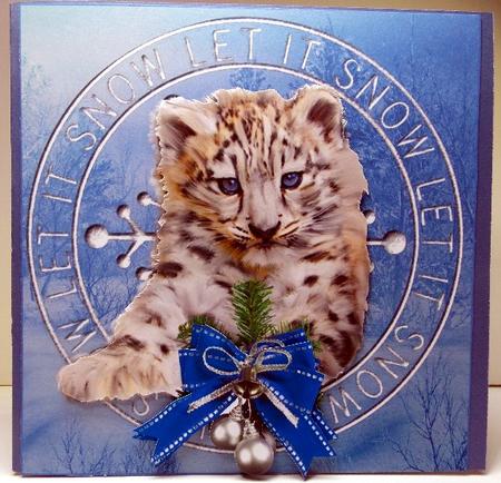 Let It Snow Lepard Topper with Decoupage by Susan Mehlbaum