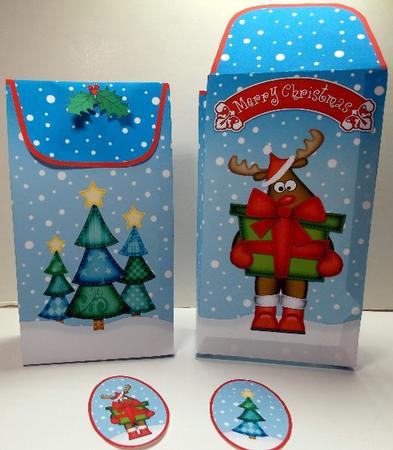 3D Xmas Rudolph's Present Gift Box Mini Kit by Susan Mehlbaum