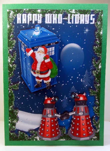 Happy -who-lidays! Santa Who in His Tardis by Susan Mehlbaum