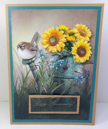 Sunflowers in Watering Can by Susan Mehlbaum