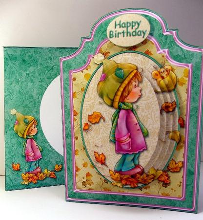 Autumn Girl Shaped Pyramid Card Kit by Susan Mehlbaum