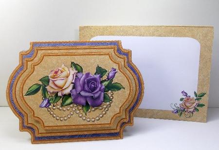 Pearls and Roses Multi Occasion Card by Susan Mehlbaum