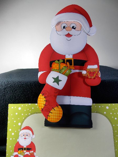 3D on the Shelf Card Kit - Santa's Christmas Stocking by Susan Mehlbaum