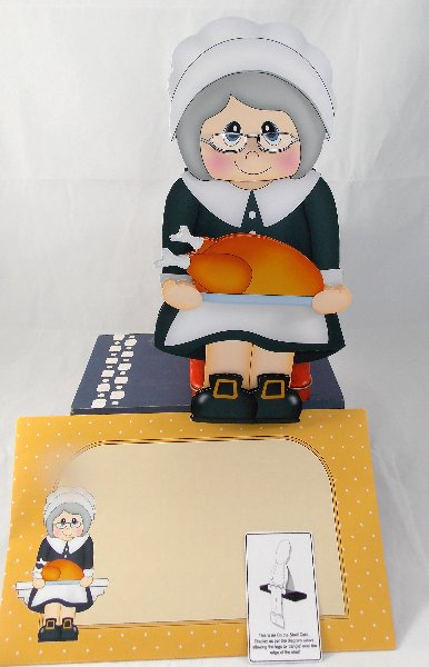 3D on the Shelf Card Kit - Little Thanksgiving Pilgrim Mercy by Susan Mehlbaum