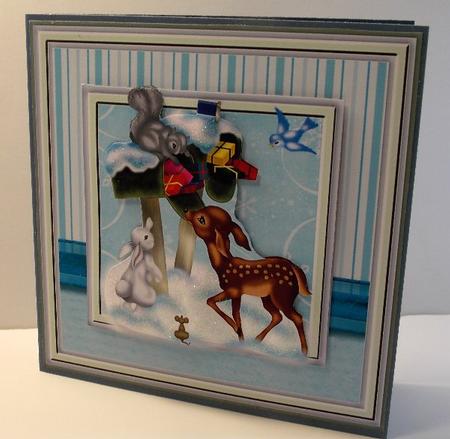Christmas Animals 7.5x7.5 Topper by Susan Mehlbaum