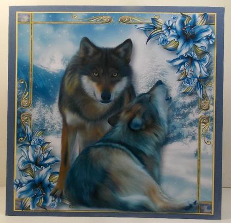 The Winter Wolves 8x8 Quick Topper by Susan Mehlbaum