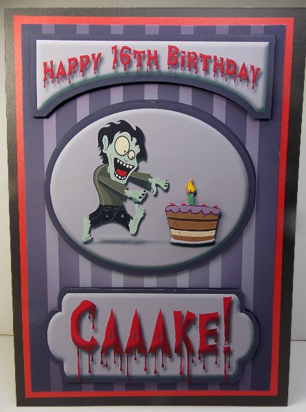 Teenage Zombie 16th Birthday Topper by Susan Mehlbaum