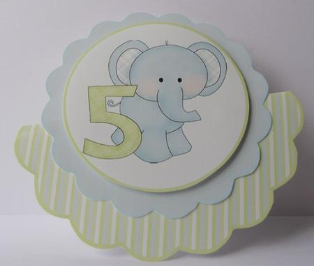 Elephant 5 Card by Susan Parker