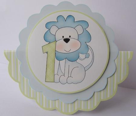 Lion Age 1 Blue by Susan Parker