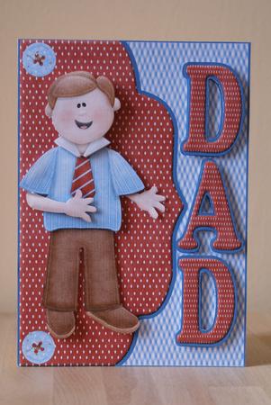 Dad Envelope Card with Decoupage by Susie Woodward