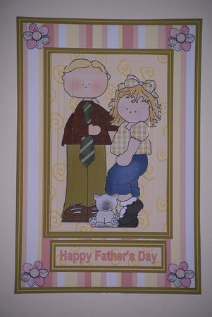 Happy Fathers Day/Birthday Decoupage Topper by Susie Woodward