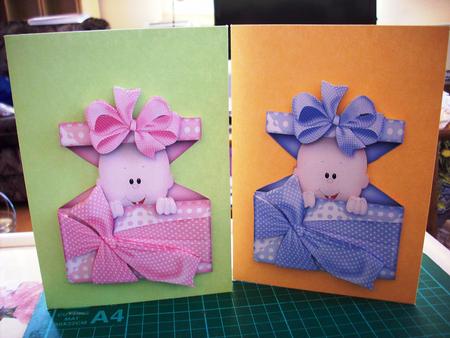 All Wrapped Up in a Bow, Baby Boy/baby Girl Toppers by Susie Woodward